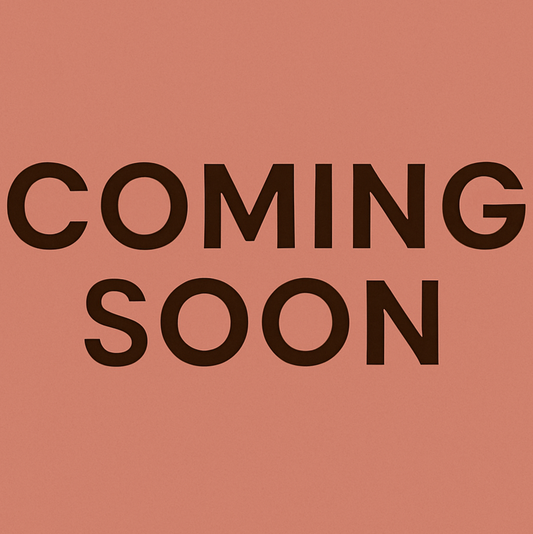 an image that says "coming soon" with #DC8979 as the background color and #33290A as the text color